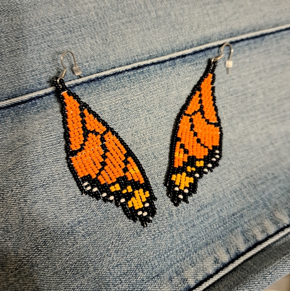 Jewelry Monarch Butterfly Beaded Earrings Poshmark